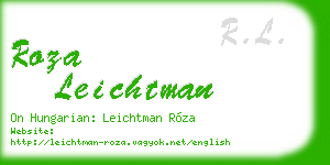 roza leichtman business card